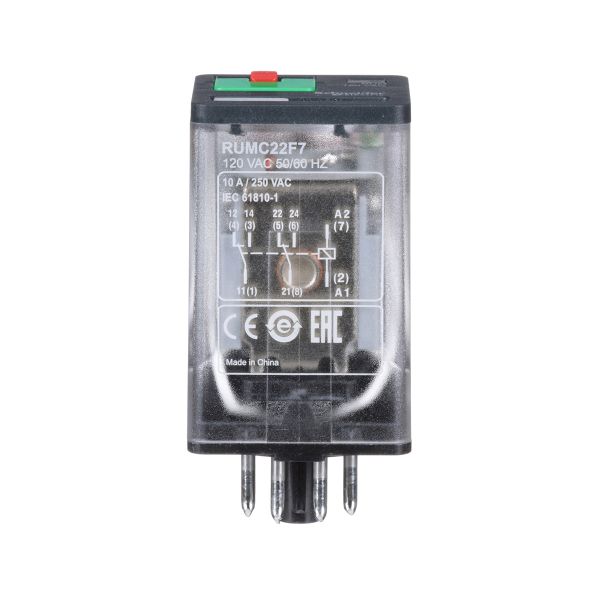 Relevador de conexión, 120V CA. RUMC22F7 Schneider Electric