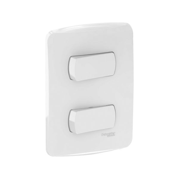 Conjunto de 2 Interruptores Sencillos, 10 A, 250 V, S3B12110 Schneider Electric