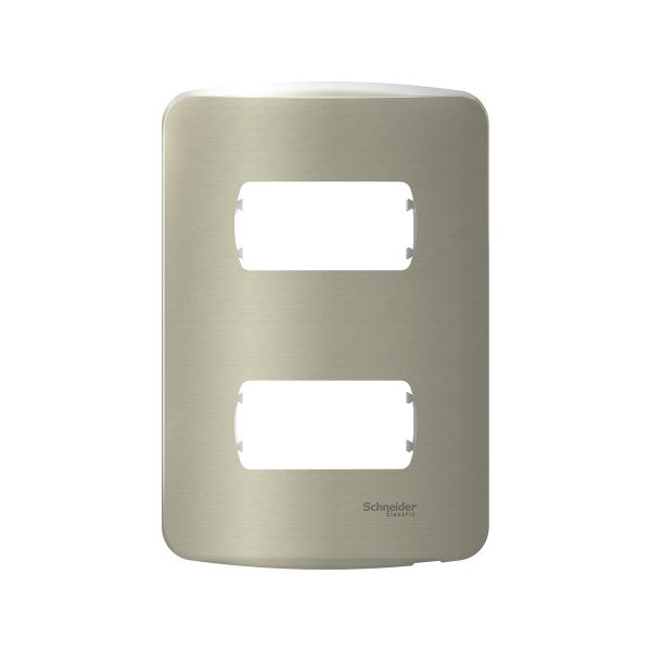 Placa de 2 Módulos + Soporte, Jazz Bronce, S3C27220 Schneider Electric