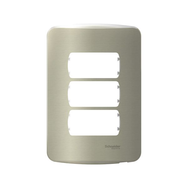 Placa de 3 Módulos + Soporte, Jazz Bronce, S3C27230 Schneider Electric