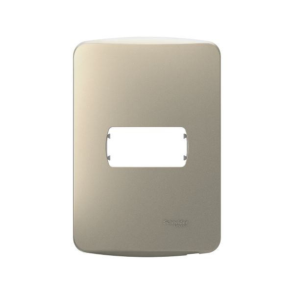 Placa de 1 Módulo + Soporte, Salsa Gold, S3D27210 Schneider Electric