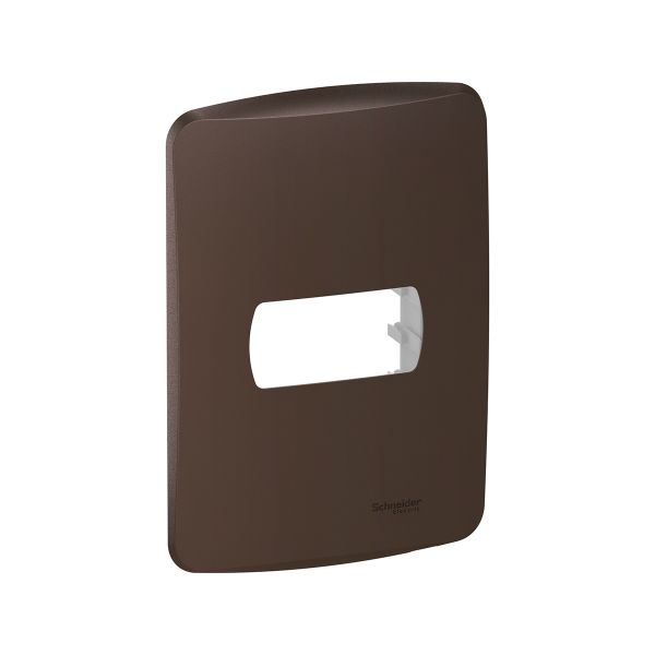 Placa de 1 Módulo + Soporte, Salsa Brown, S3M27210 Schneider Electric