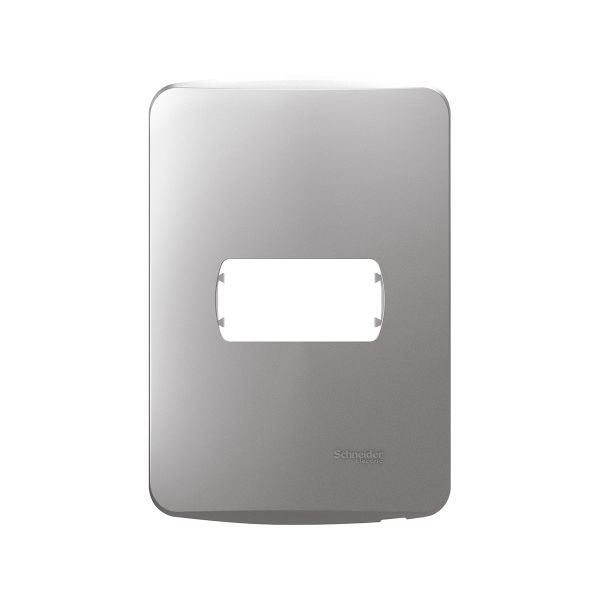 Placa de 1 Módulo + Soporte, Salsa Silver, S3P27210 Schneider Electric