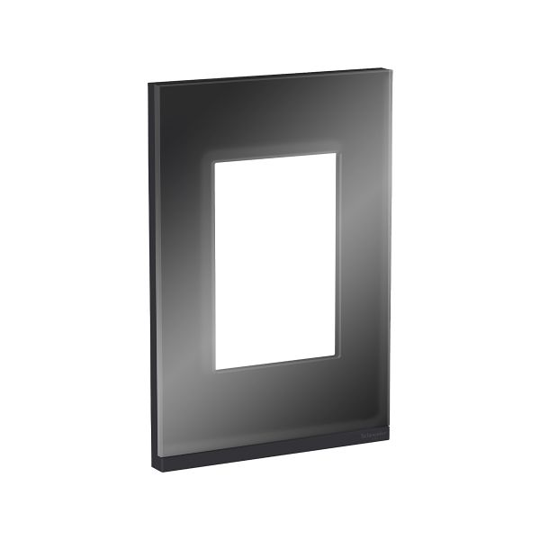 Placa de Cristal, 3 Módulos, Orion Negro, S734103819 Schneider Electric