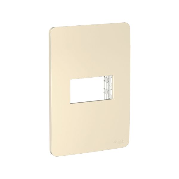 Placa de 1 Módulo, con Chasis, Marfil, S735101014 Schneider Electric