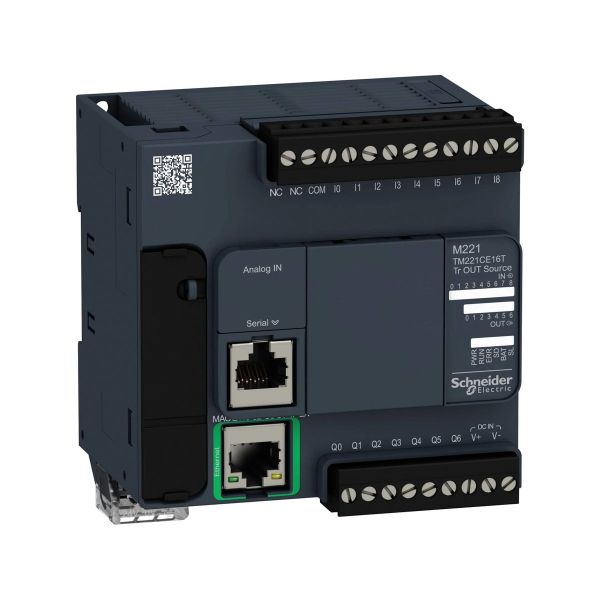 Controlador lógico con 16 entradas y salidas discretas. TM221CE16T Schneider Electric