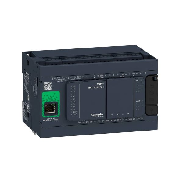 Controlador lógico con 24 entradas y salidas discretas. TM241CE24R Schneider Electric