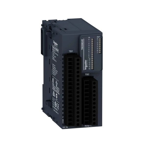 Módulo con 16 canales de entrada y 8 canales de salida de relé. TM3DM24R Schneider Electric