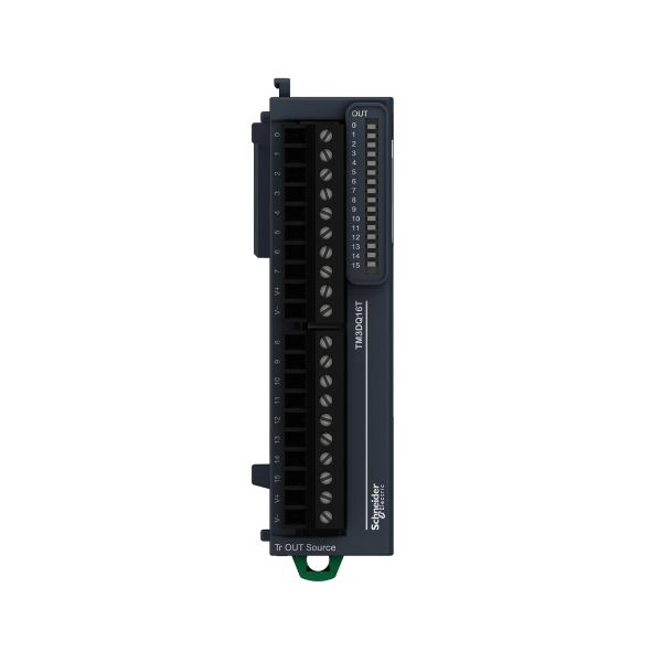 Módulo de salida discreta con 16 salidas de transistor, 24 V DC. TM3DQ16T Schneider Electric