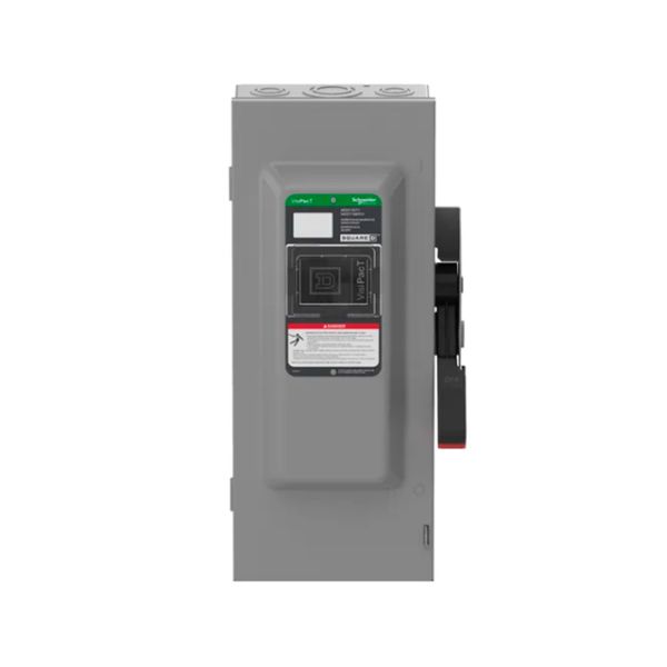 Interruptor de seguridad con fusible, ventana de visualización, 3 polos, 100 A, 600 V. VH363 Schneider Electric