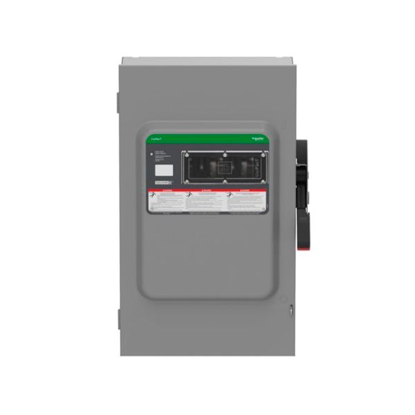 Interruptor de seguridad con fusible, ventana de visualización, 3 polos, 100 A, 600 V. VH364 Schneider Electric