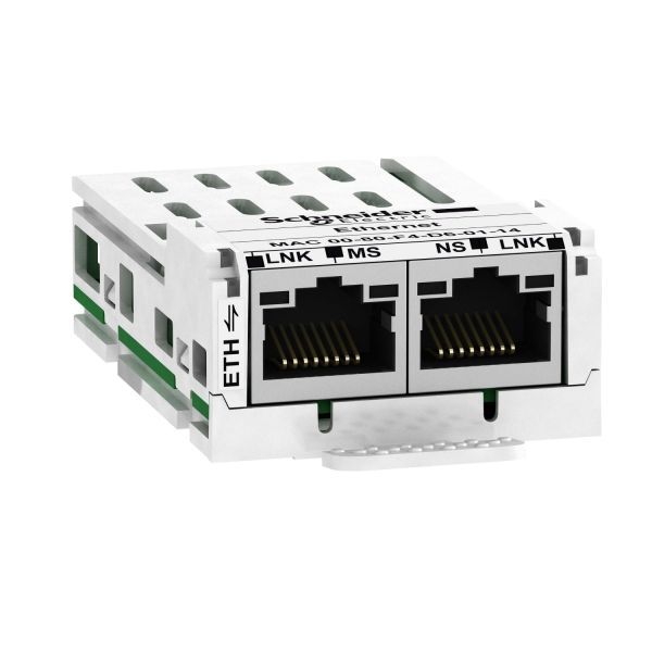 Módulo de comunicación Modbus TCP y Ethernet IP, 10 o 100 Mbps, 2 conectores RJ45. VW3A3616 Schneider Electric