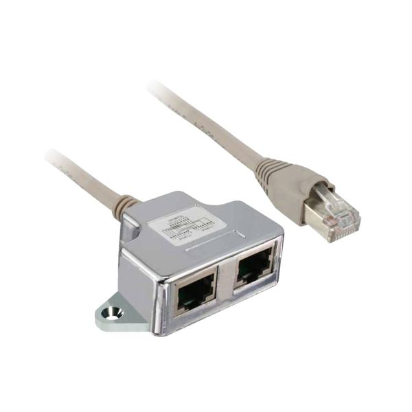 Derivación 1 x RJ45 macho y 2 x RJ45 hembra, cable 0.3 m. VW3A8306TF03 Schneider Electric