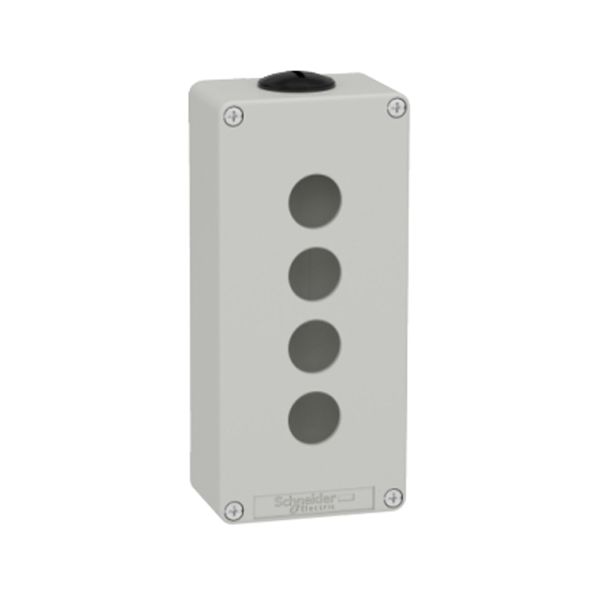 Estación de control vacía, 4 orificios 22mm, gris. XAPD3204 Schneider Electric