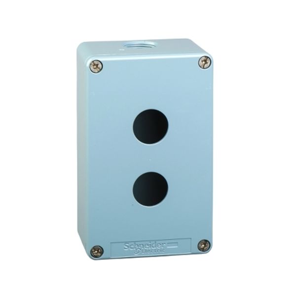Caja vacía, metal, 2 aperturas horizontales. XAPM2202 Schneider Electric