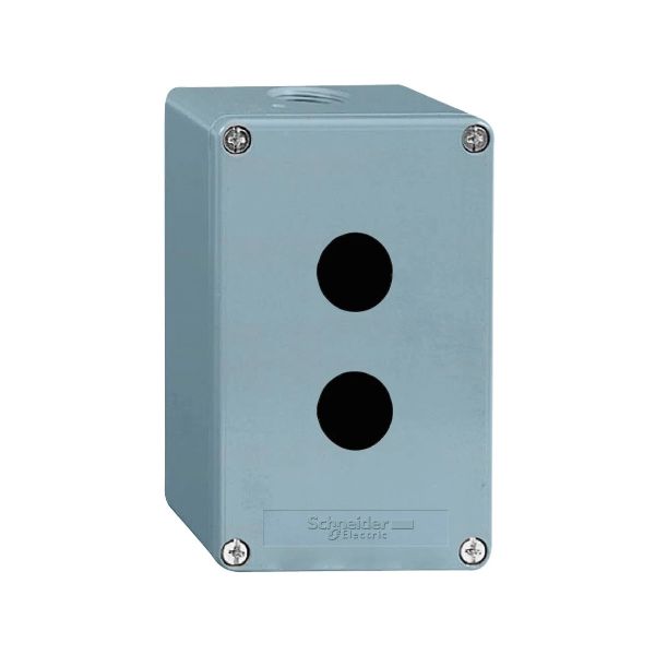 Estación de control vacía fundida a presión, 2 aperturas horizontales. XAPM2502 Schneider Electric