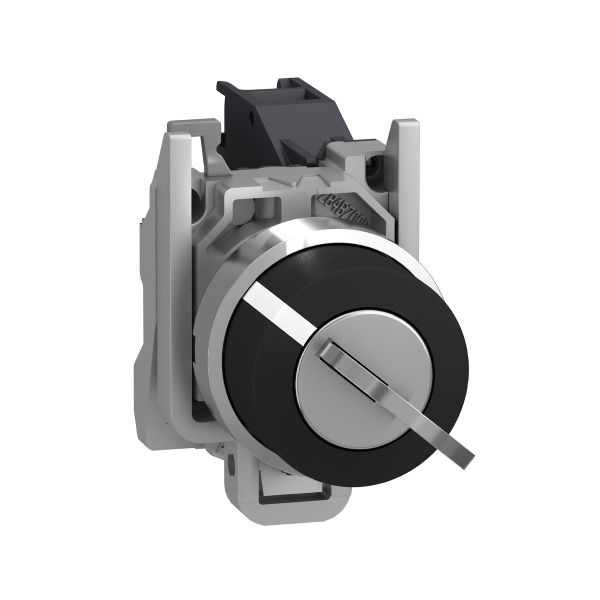 Conmutador selector negro Ø 22, cierre de 2 posiciones. XB4BG41 Schneider Electric