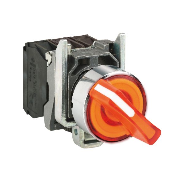 Conmutador selec amar iluminado Ø 22 mango de 2 posiciones, 120 V. XB4BK125G5 Schneider Electric