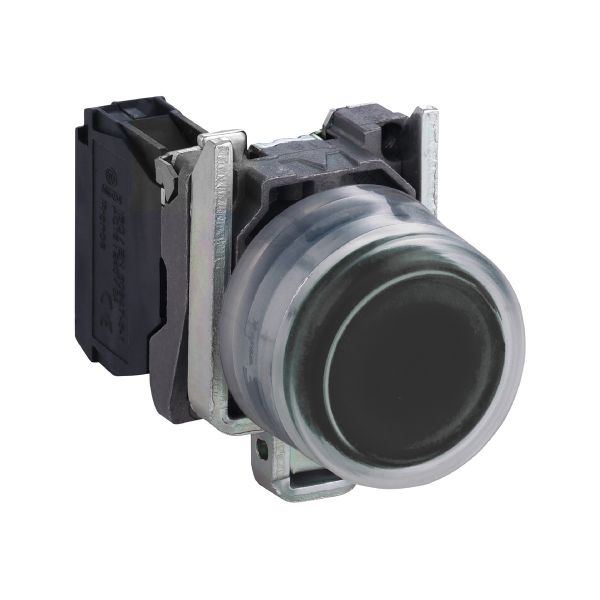 Pulsador negro Ø 22mm, retorno de resorte, 1 NA. XB4BP21 Schneider Electric