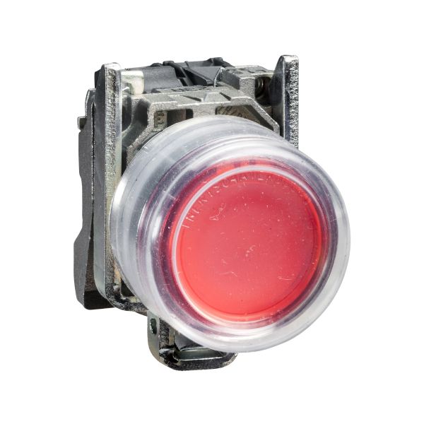 Pulsador con capucha, Ø 22mm, rojo, retorno por resorte. XB4BP42 Schneider Electric
