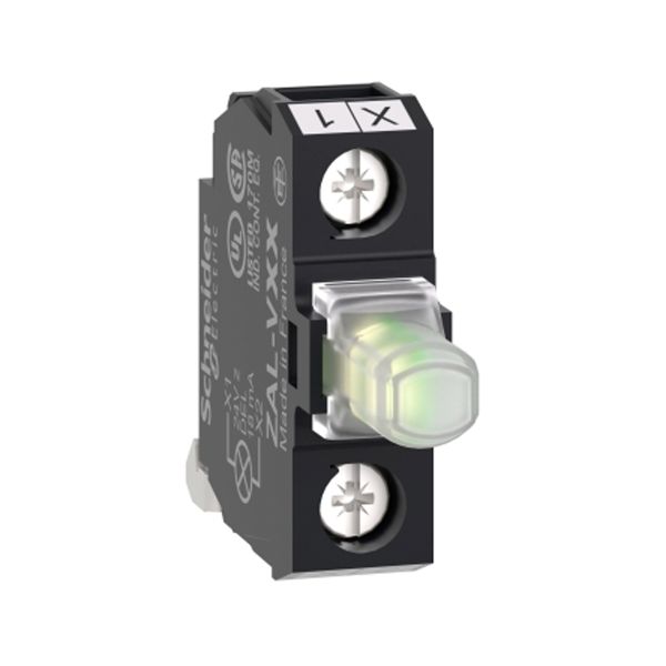 Bloque de contacto luminoso con LED integrado, 24 V. ZALVB1 Schneider Electric