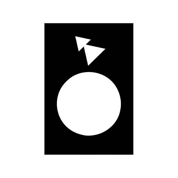 Etiqueta 30 x 40 mm, negro, reverso, lento-rápido. ZB2BY2918 Schneider Electric