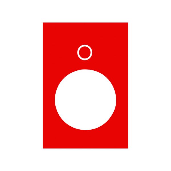 Etiqueta 30 x 40 mm, rojo, O. ZB2BY2931 Schneider Electric