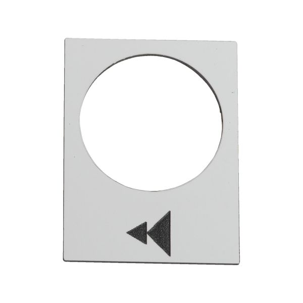 Etiqueta 30 x 40 mm, blanco, subir o derecha, lento-rápido. ZB2BY4903 Schneider Electric