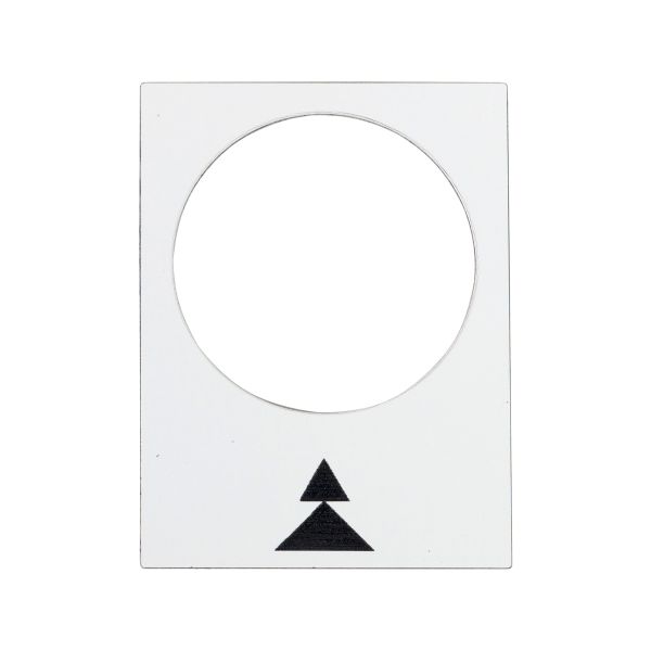 Etiqueta 30 x 40 mm, blanco, derecha, lento-rápido. ZB2BY4909 Schneider Electric