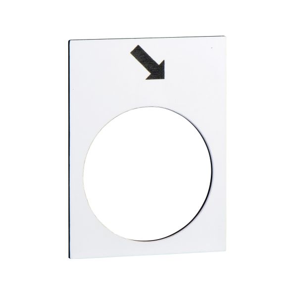 Etiqueta 30 x 40 mm, blanco, avance lento. ZB2BY4913 Schneider Electric