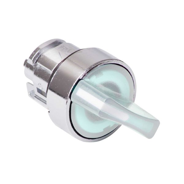 Cabeza selector, selector iluminado, 2 posiciones, Ø 22, blanco. ZB4BK1213 Schneider Electric