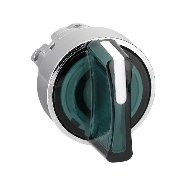 Cabeza selector selector iluminado, 3 posiciones, Ø 22, verde. Schneider Electric