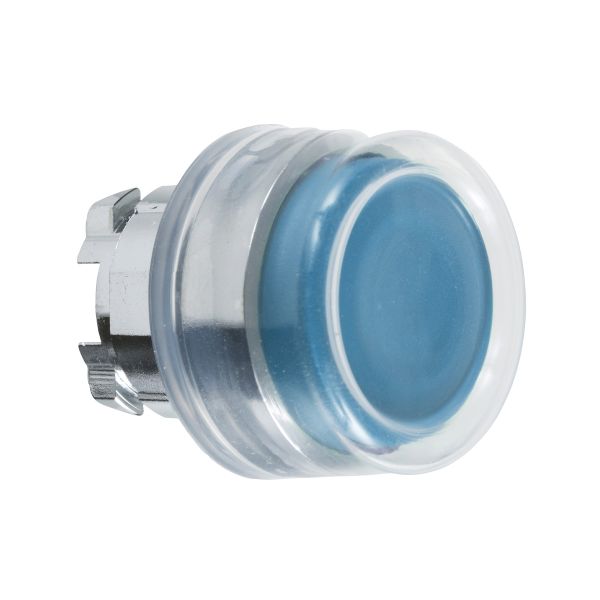 Cabeza de botón azul transparente con protección de silicona, Ø 22. ZB4BP6 Schneider Electric