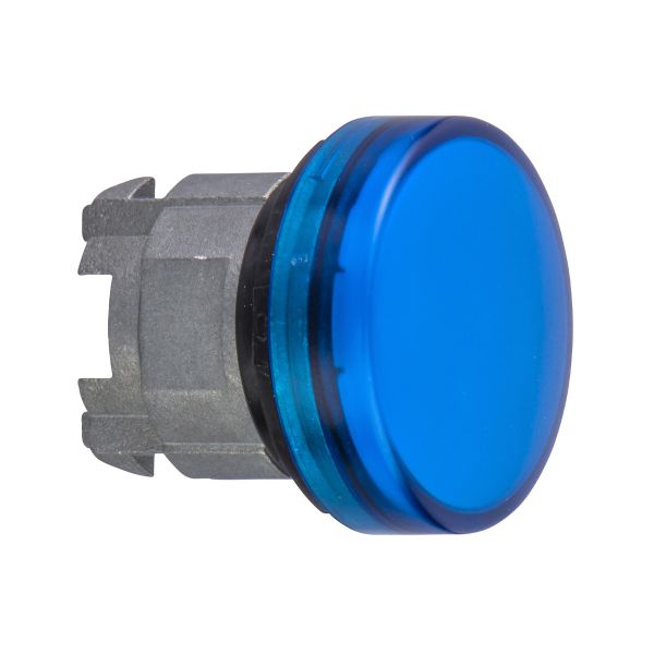 Cabeza piloto luminoso, Ø 22, redonda, lentes lisas azules. ZB4BV06 Schneider Electric
