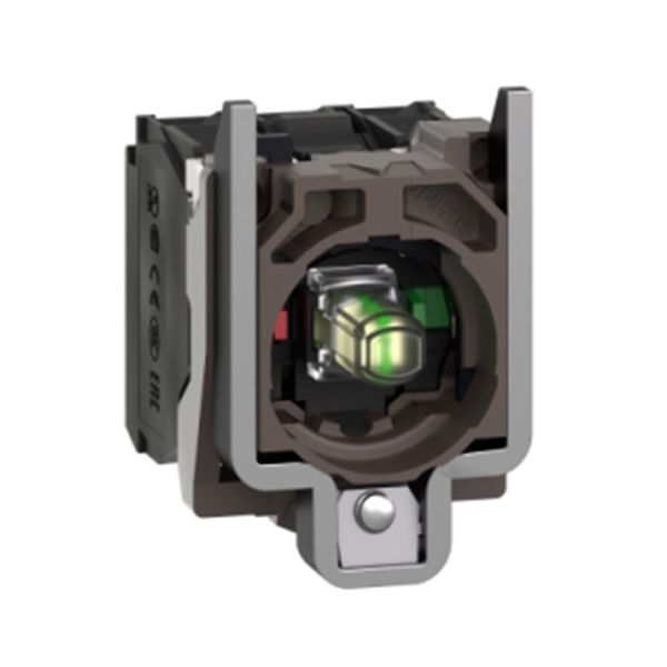 Contacto y bloque luminoso, metálico, blanco, 1NO+1NC, 24V. ZB4BW0B15 Schneider Electric
