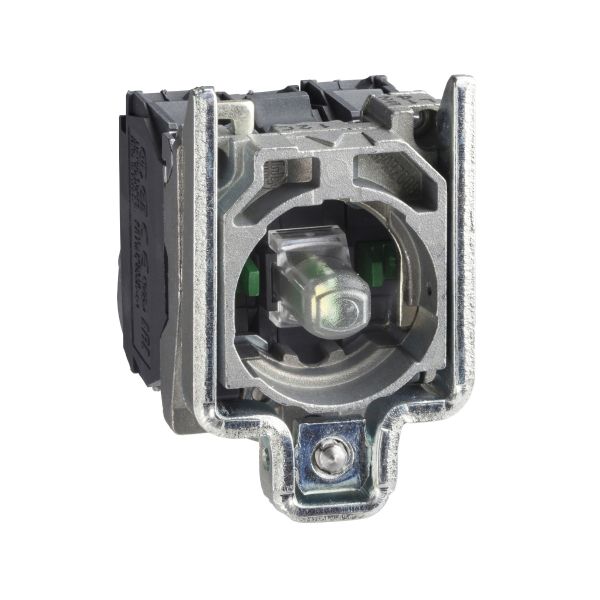 Cuerpo para botón control iluminado, Ø 22, LED integral amarillo 1 NA + 1 NC. ZB4BW0M55 Schneider Electric