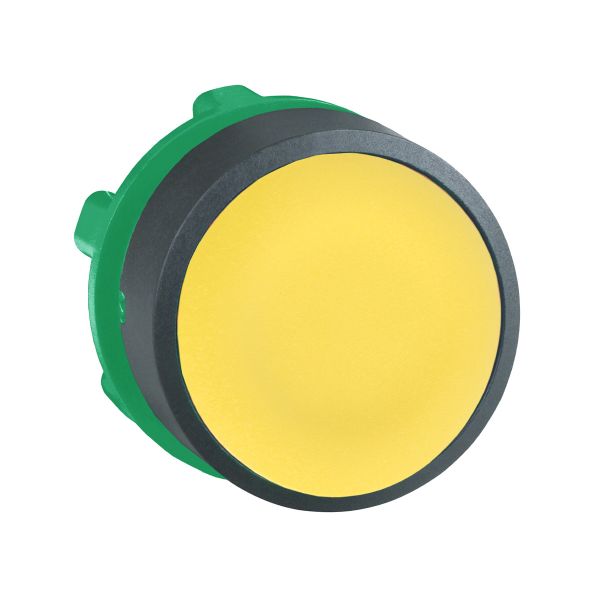 Cabeza pulsador rasante amarillo, 22 mm. ZB5AA5 Schneider Electric