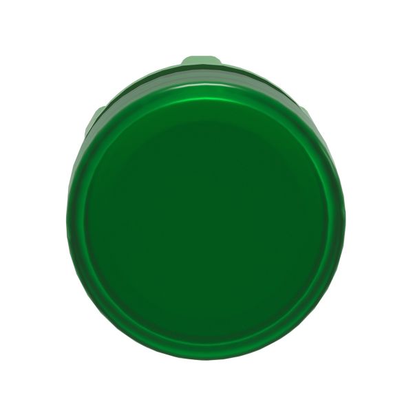 Cabeza piloto luminoso, lentes lisas verdes. ZB5AV03 Schneider Electric