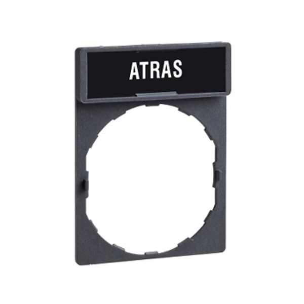 Portaetiqueta 30 x 40 mm estándar, Ø 22, con leyenda atrás. ZBY2406 Schneider Electric