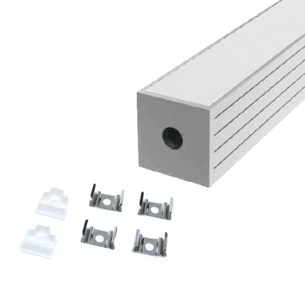 Kit perfil lineal, para sobreponer, aluminio. PLMX-HD250-1414AL Tecnolite