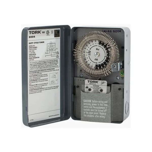Interruptor de horario de 24 horas, 208-277 V. 8004 Tork