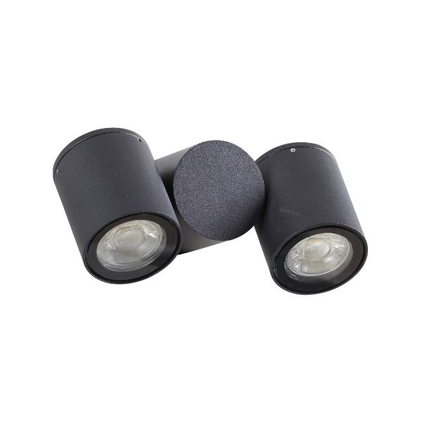 Lámpara de pared arbotante, dirigible, para exterior, 12 W, negro. 100H432MVN Tecnolite