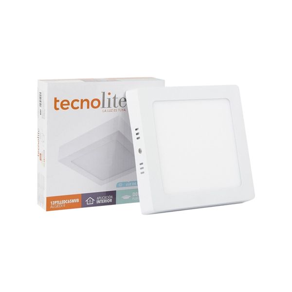 Luminaria LED Cuadrada, 12 W, 6 500 K, 12PTLLEDC65MVB Tecnolite