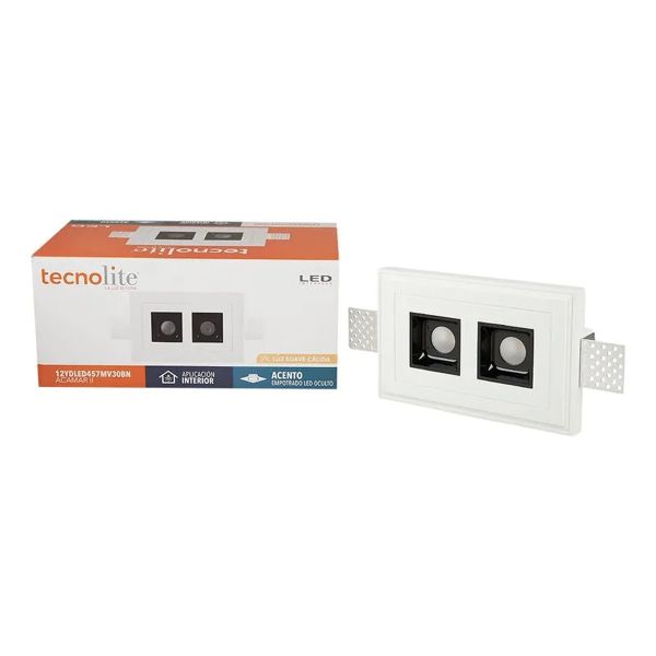 Lámpara de techo LED empotrable, sin marco, 12 W. 12YDLED457MV30BN Tecnolite