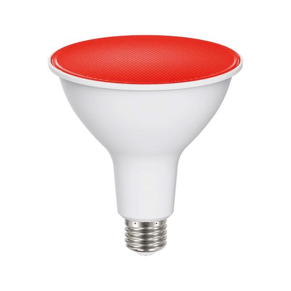 Foco LED, luz rojo, base E27, 13.5W. 13PAR38LEDRMV60 Tecnolite
