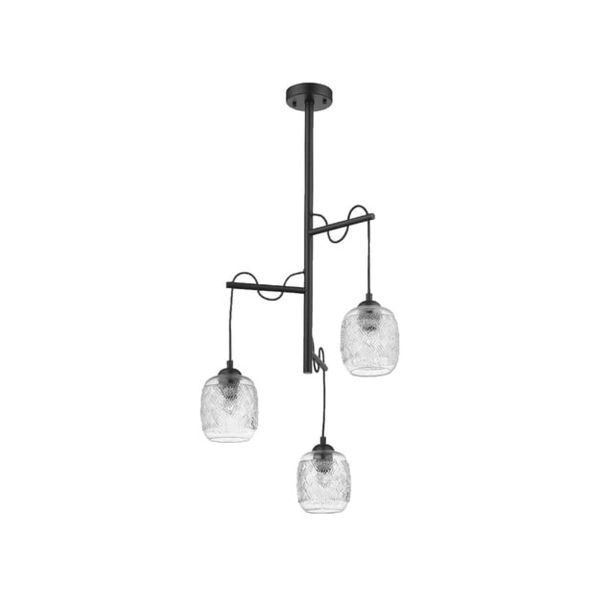 Lámpara colgante de cristal 1.50 m de Altura, 180 W, 3 bases E27. 180CTL8303MVCT Tecnolite