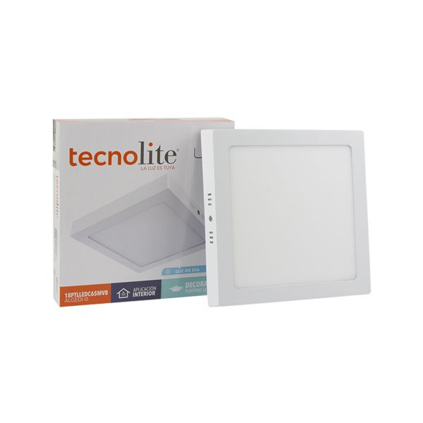 Luminaria LED Cuadrada, 18 W, 6 500 K, 18PTLLEDC65MVB Tecnolite