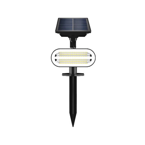 Lámpara solar con estaca LED, 2 salidas de luz, 3000 K, 1.6 W. 1SOLLED45DC30N Tecnolite