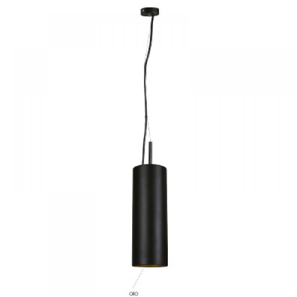Lámpara colgante de techo, con altura ajustable en acabado de aluminio negro, 8.5 W. 20CTL154MVN Tecnolite