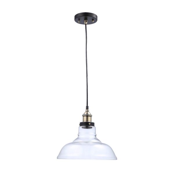 Lámpara colgante de cristal 2.50 m de altura, potencia máx. 60 W, 1 Base E27, no incluye foco